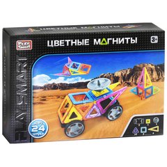 арт. 2465 Конструктор магнитный Play Smart «Цветные Магниты» / 24 детали