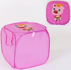 арт. С 36587 Корзина для игрушек Свинка розовая
