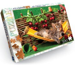 Пазлы Котенок в гамаке 500 элементов (Dankotoys) 500-11-06