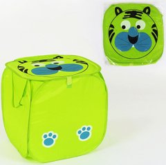 Корзина для игрушек Тигр салатовая 46-46-46 см (С 36583)