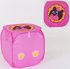Корзина для игрушек Мишка розовая 46-46-46 см (С 36579)