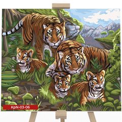 Картина по номерам Тигры (40х30см)